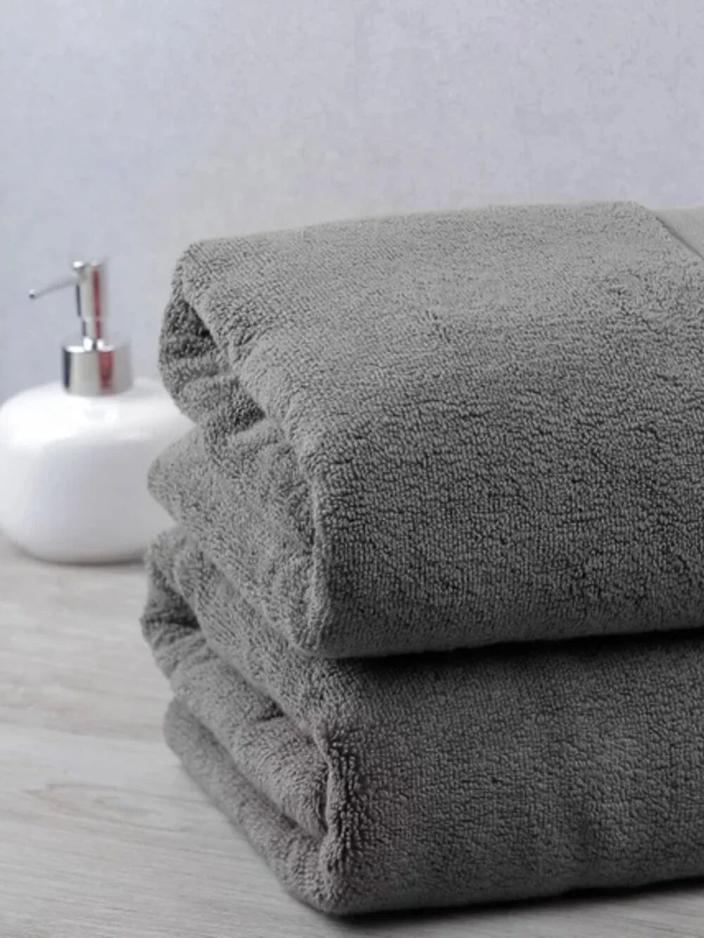 NEW  Cotton Bath Sheets  GRAY 2 Count